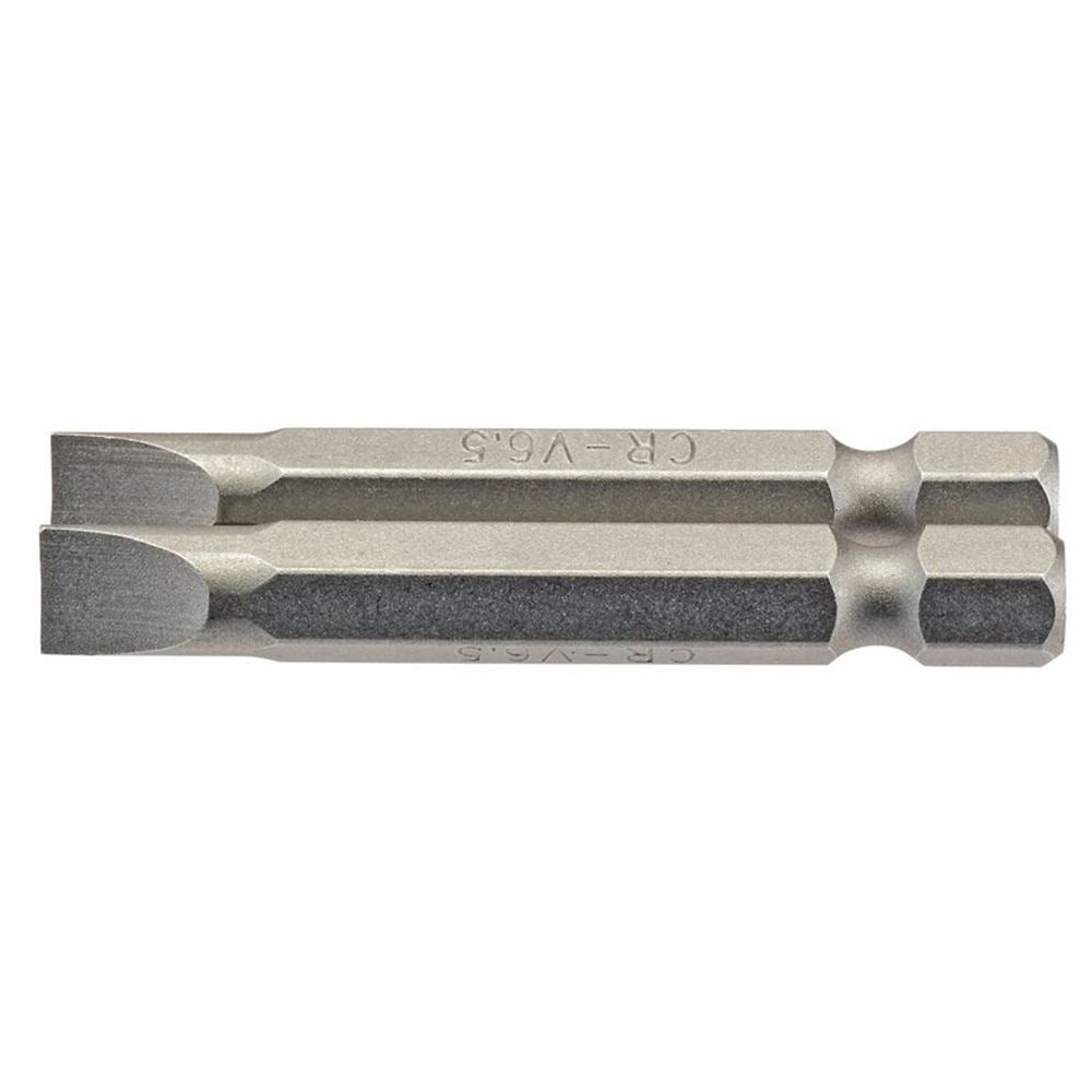 Draper 2PC 50MM 6.5MM P.SLOT.S/D BIT 64103 1/4" Hex. Plain Slot E Shank Insert Bits