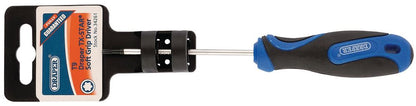 Draper T9X75MM TX-STAR S/DRIVER PCKD 34261 Draper TX-STARÂ® Soft Grip Screwdrivers