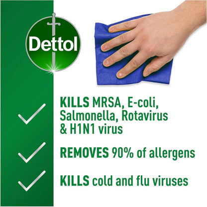 Dettol Antibacterial Disinfectant Surface Cleaning Wipes, 126