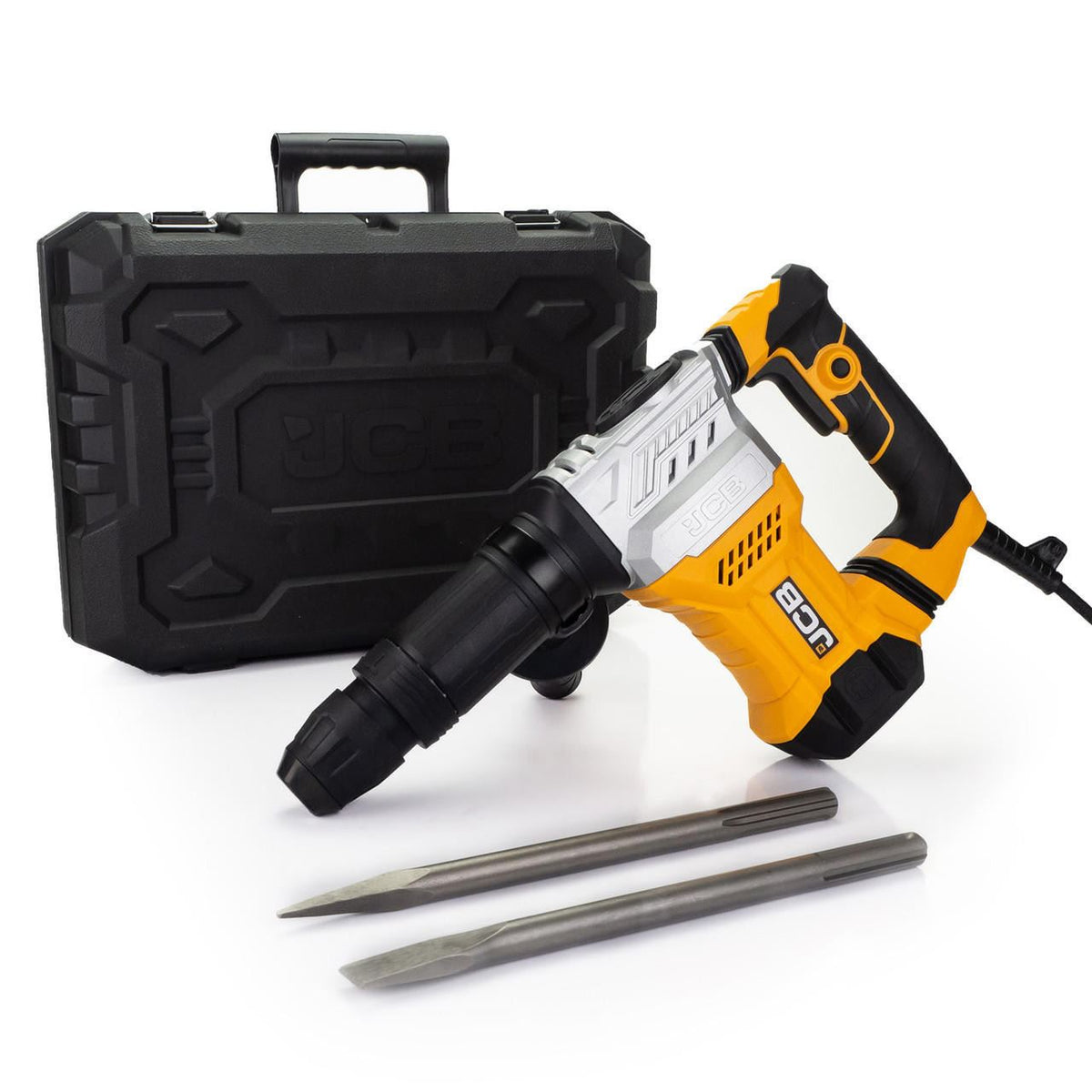 JCB 21-DH1300 Demolition Hammer 1300W 15J SDS Max Anti Vibration 230V Breaker Concrete Chisel Concrete Breaker Chisel