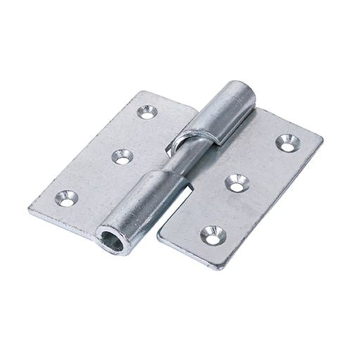 TIMCO Rising Butt Hinge LEFT Zinc 75 x 72 Silver Pack 2