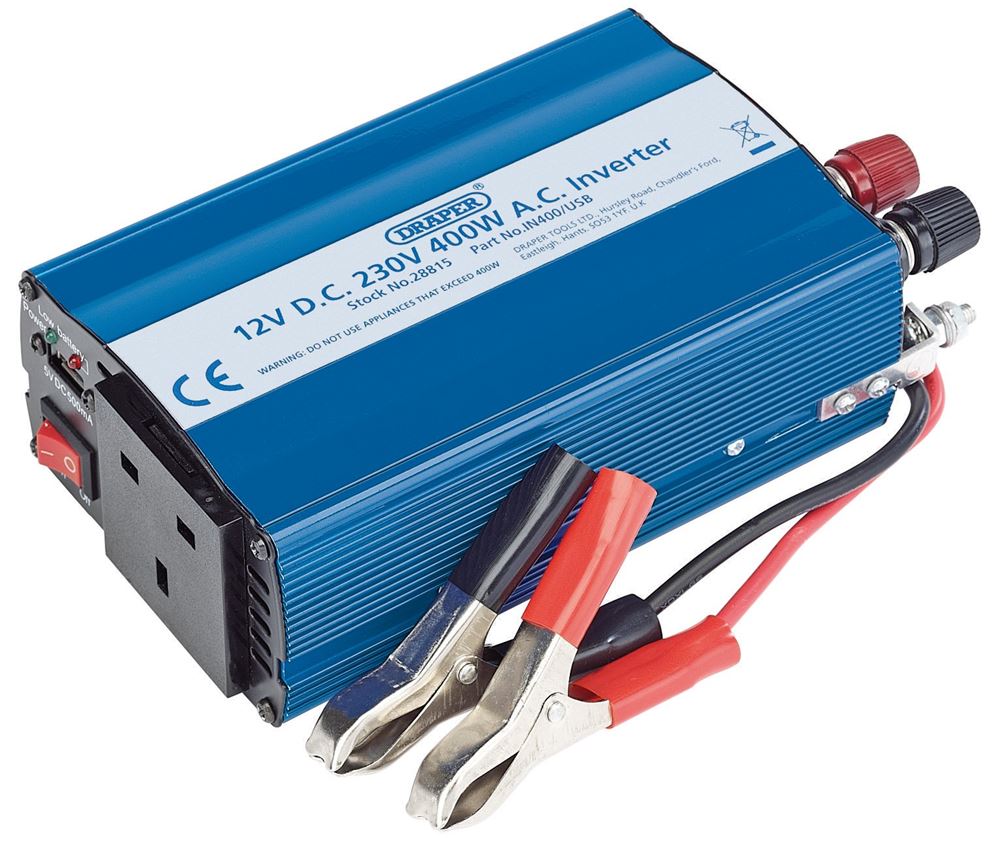 DRAPER 28815 - 12V 400W DC-AC Inverter