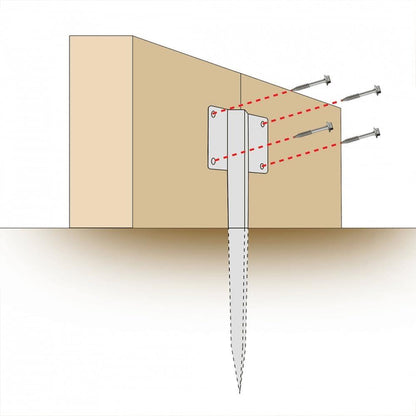 Perry 715/S SleeperSecure A2 304 Stainless Steel Single Straight Sleeper Support Spike for Timber Railway Sleepers Garden Borders Raised Beds Landscaping and Retaining Walls