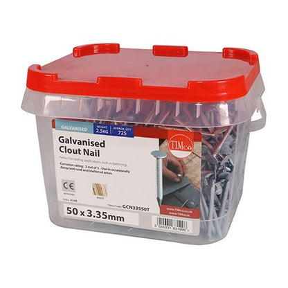 TIMCO Clout Nail - Galvanised 50 x 3.35 Pack 2.5