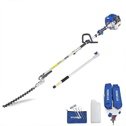 Hyundai HYPT5200X Petrol Hedge Trimmer 52cc Long Reach Hedge Cutter Garden Trimmer Garden Hedge Cutter