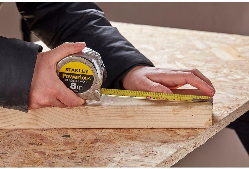 STANLEY 0-33-527 PowerLock� BladeArmor Pocket Tape 8m (Width 25mm) (Metric only)
