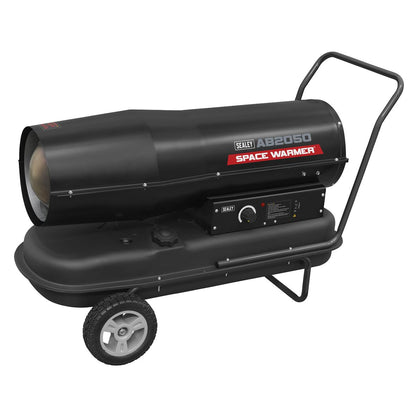Sealey AB2050 Space Warmer Kerosene/Diesel Heater with Wheels 205,000Btu/hr | 205,000Btu/hr(60kW), 230V~50Hz, Thermostat, Wheels
