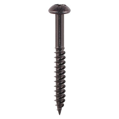TIMCO Blackjax Screw PZ2 RND Black 8 x 1 1/2 Black Pack 200