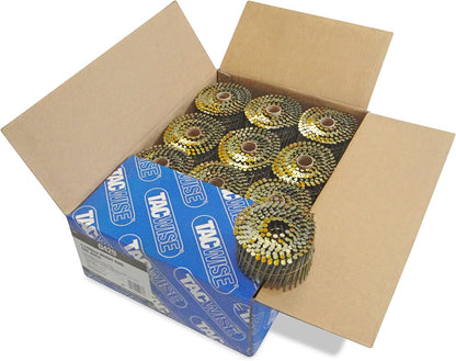Tacwise 0429 64 mm Coil Nails Bright Ring Shank Pack of 6000 for Nail Staple Guns Trade Fixing
