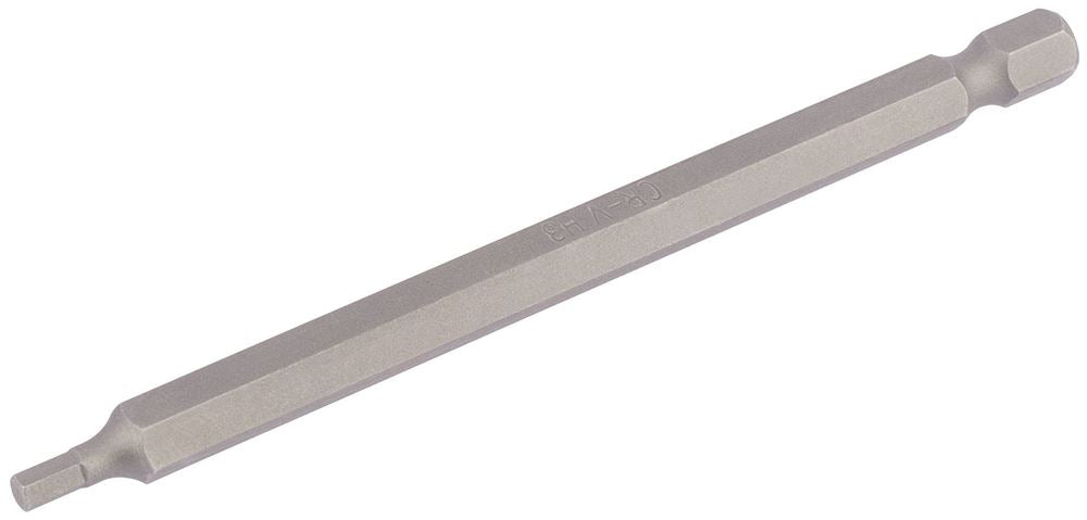 Draper 100MM 3.0MM HEX S/D.BIT 64372 1/4" hex. Hexagonal E Shank Insert Bits