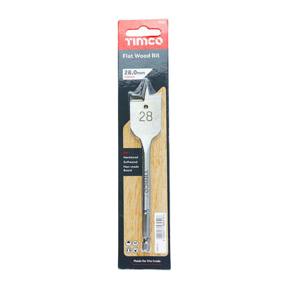 TIMCO Flat Wood Bit 28.0 x 152 Pack 1