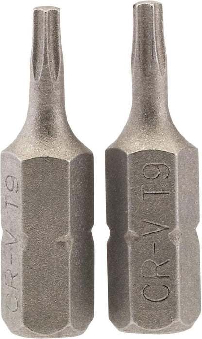 Draper 2PC 25MM T9 S/D BIT 66427 1/4" hex. Draper TX-STARÂ® E Shank Insert Bits