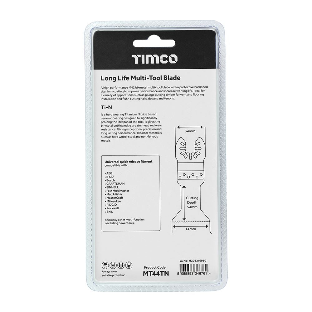 TIMCO Long Life MTool Blade Straight 44mm Pack 1