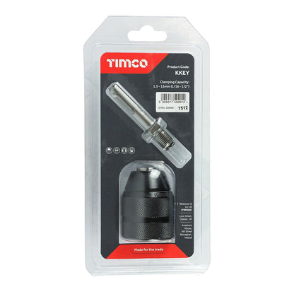 TIMCO Keyless Chuck & SDS Adaptor 1/2" Pack 1