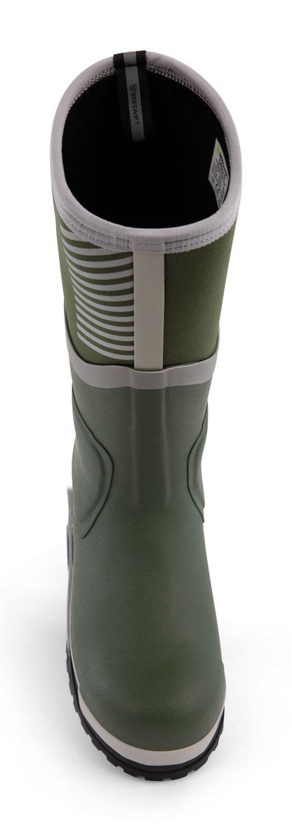 Beeswift Neo Force CF501 Neoprene Safety Wellington Boots | Black/Orange or Green/Silver, Waterproof S5S Composite Toe, Size Options