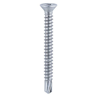 TIMCO S/Drill PVC Screw RIB CSK -BZP 3.9 x 13 Pack 1000