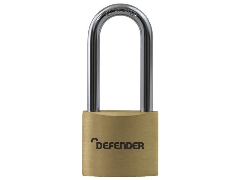 DEFENDER DFBP4/2.5 Brass Padlock Long Shackle 40mm