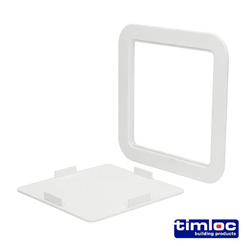TIMCO Access Panel Clip Fit White 205 x 205 White Pack 1