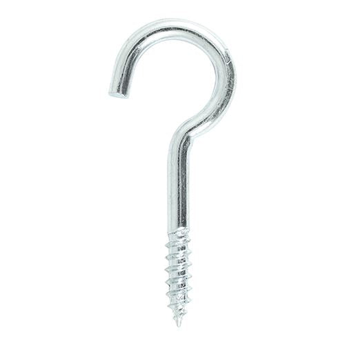 TIMCO Screw Hooks - BZP 80mm Silver Pack 3