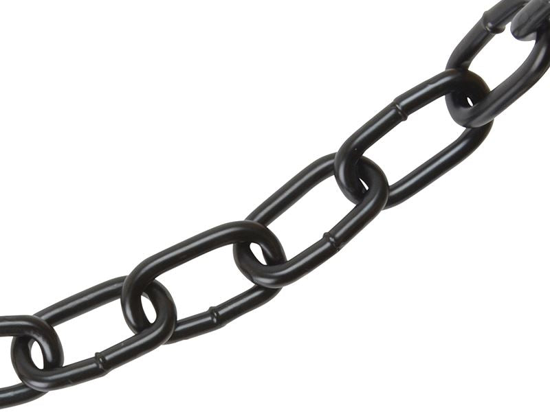 Faithfull FAICHBOX50B Black Japanned Chain 5mm x 10m Box - Max Load 160kg |