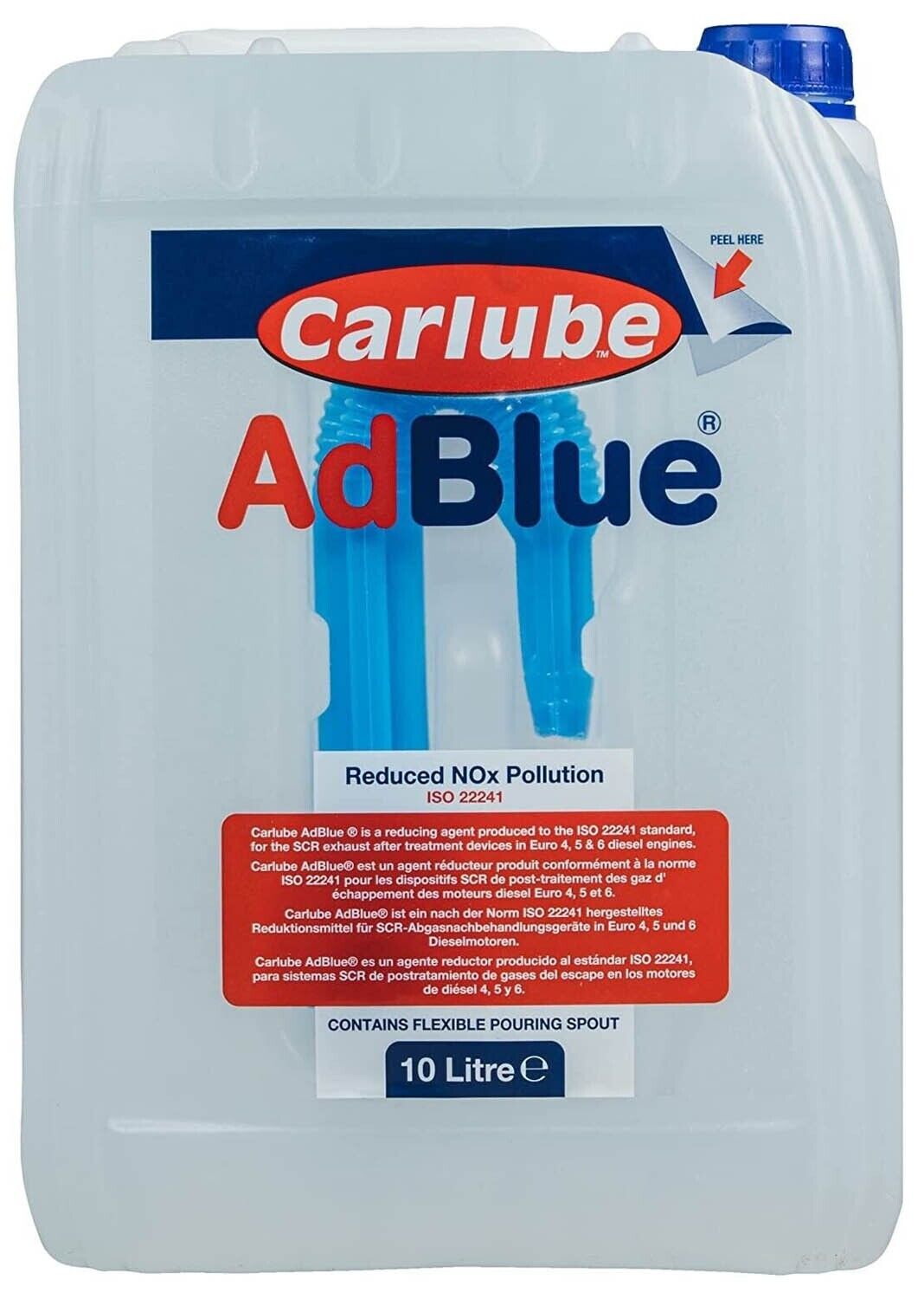 Def Additive Identification Card Carlube AdBlue 10 Litres Diesel Fluid Additive DEF Spout 10L