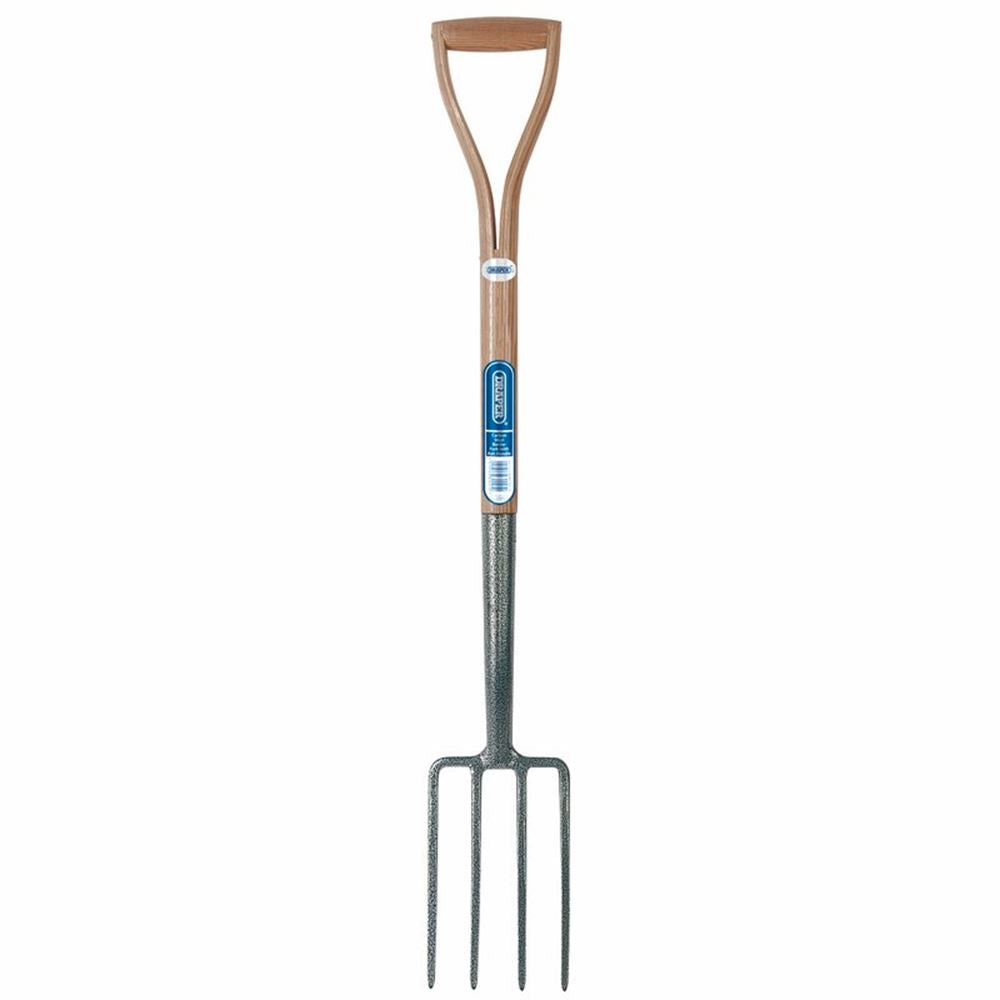 Draper CARBON STEEL BORDER FORK (ASH) 14304 Carbon Steel Border Fork with Ash Handle
