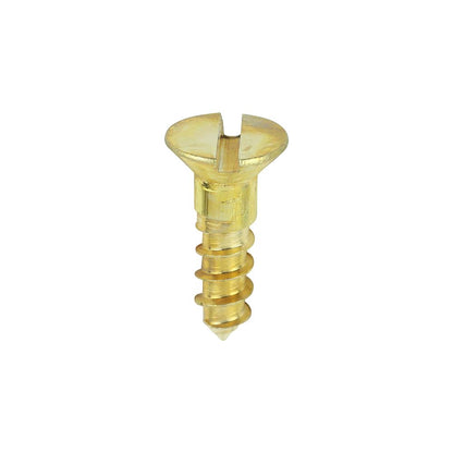 TIMCO Brass Timber Screw SLOT CSK 6 x 1/2 Pack 200