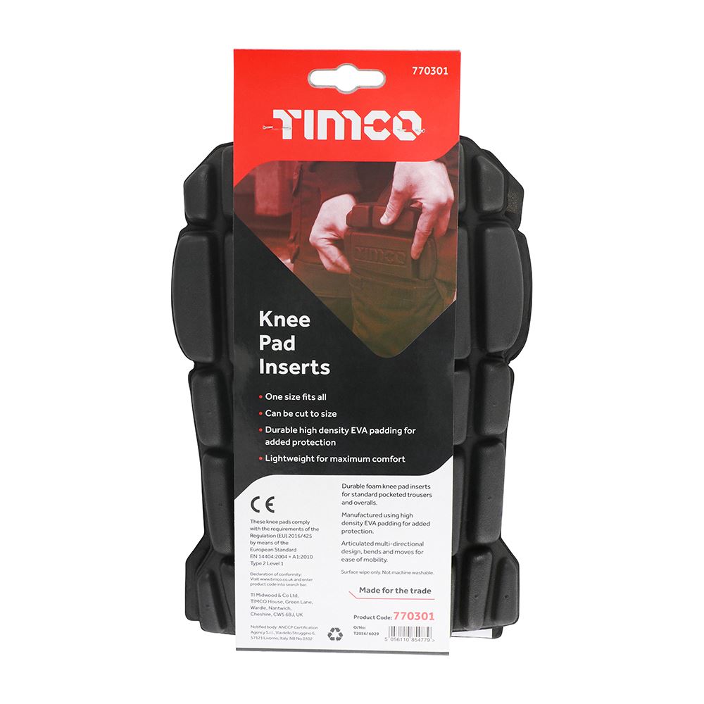 TIMCO Knee Pad Inserts One Size Pack 1