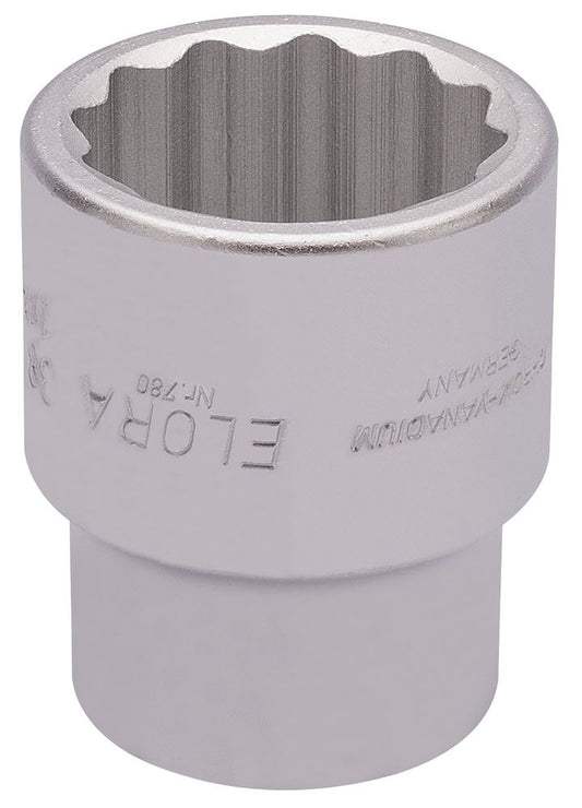 53053 Elora Elora Bi-Hexagon Socket, 1 Sq. Dr., 1.1/2 780-38 / 1.1/2 1 Sockets Professional Trade DIY Workshop Garage Use