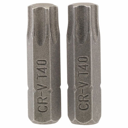 Draper 2PC 25MM T40 S/D BIT 66437 1/4" hex. Draper TX-STARÂ® E Shank Insert Bits