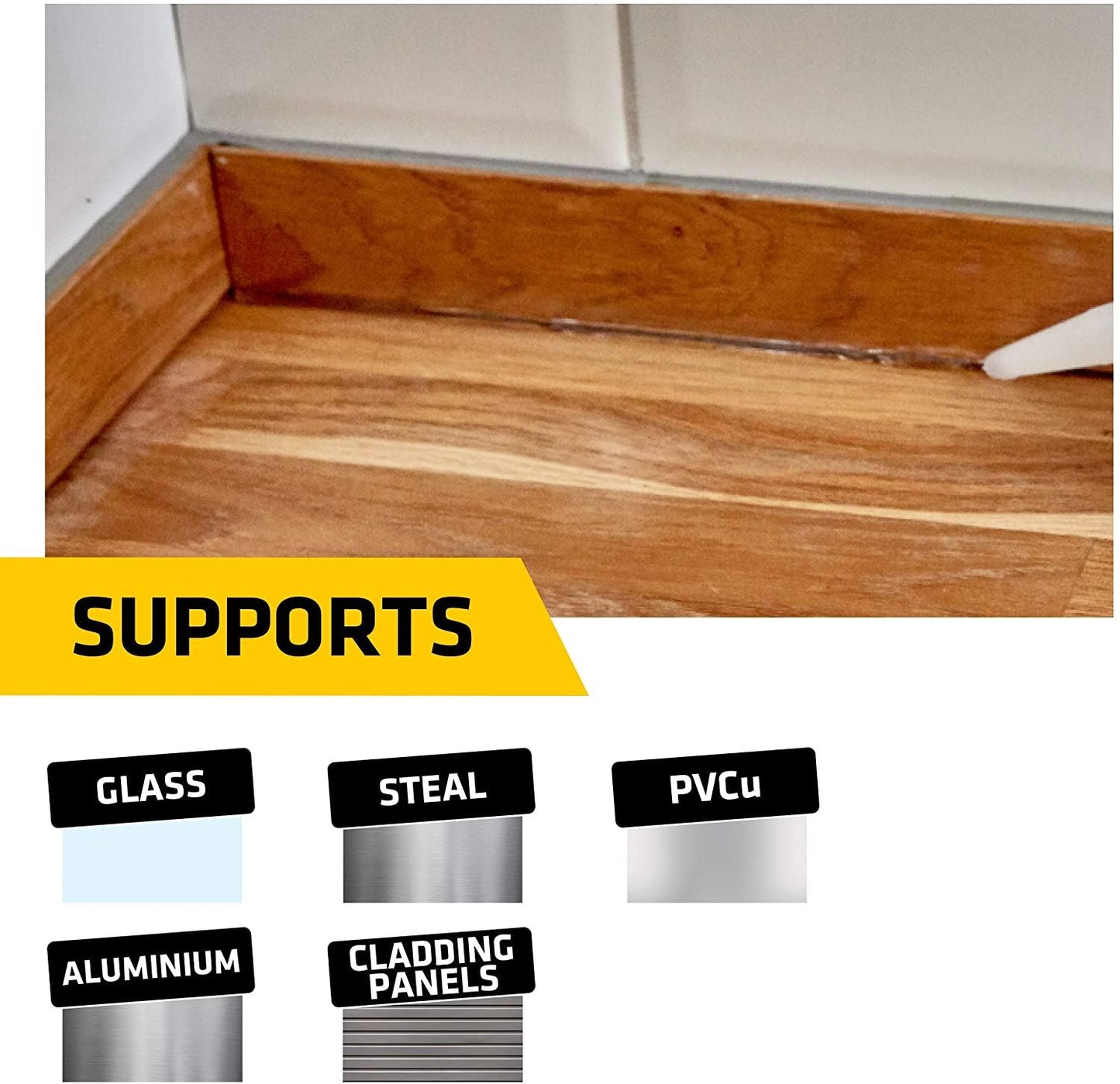 Sika General Purpose Silicone Sealant 310ml Waterproof Flexible Sealant for Kitchens Bathrooms Windows Doors Glazing and General Building Applications