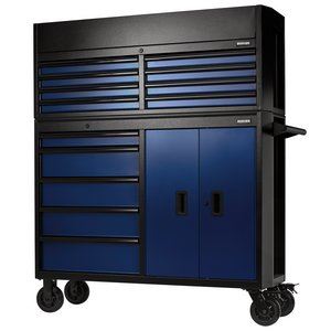 BUNKER  13 Drawer Combined Roller Cabinet and Tool Chest, 52", Blue