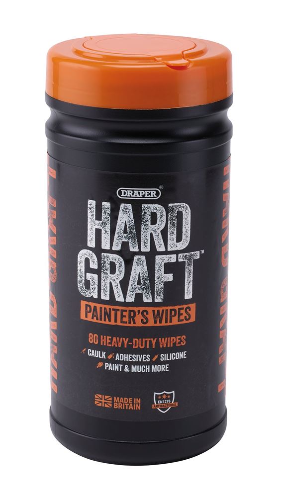 12439 Hard Graft Hard Graft Painters Wipes (Tub of 80) HGW-PA80 Janitorial Professional Trade DIY Workshop Garage Use