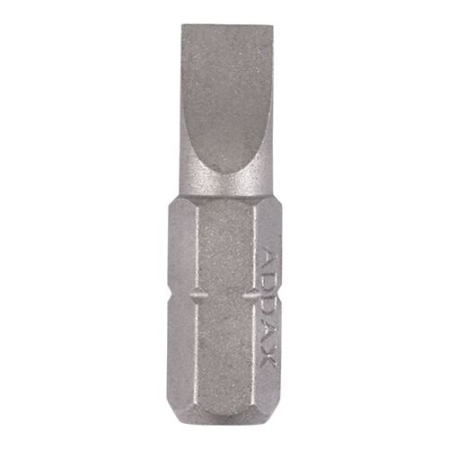 TIMCO Slotted Driver Bit - S2 Grey 6.0 x 1.0 x 25 Grey Pack 2