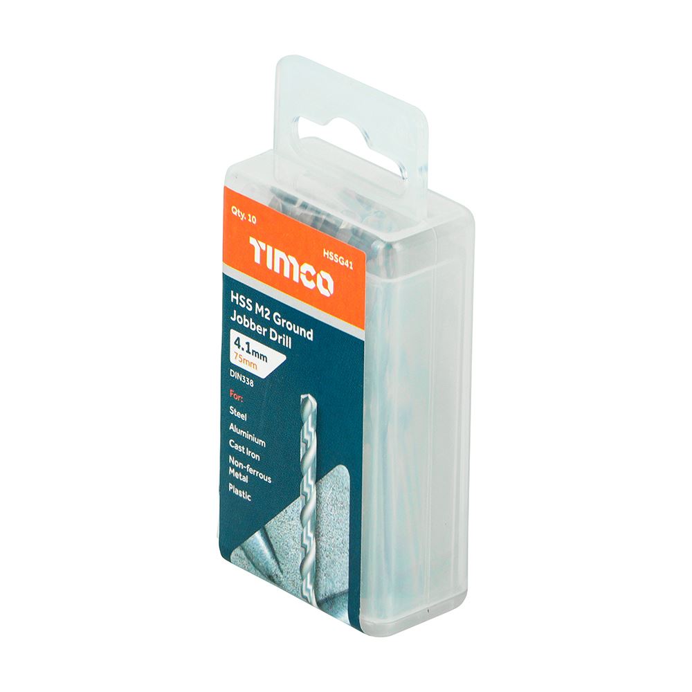 TIMCO HSS-G Jobber Drill Bit M2 4.1mm Pack 10