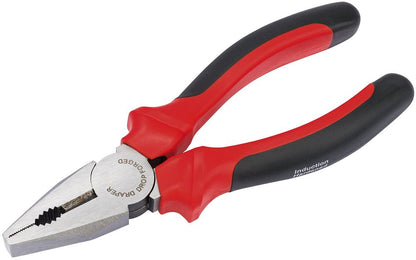 67925 Draper Redline Redline Combination Pliers with Soft Grip Handles, 165mm RL-CPSG Professional Trade DIY Workshop Garage Use