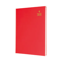Collins A5 Desk Diary WTV Red 2024