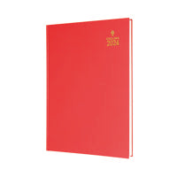 Collins A5 Desk Diary DPP Red 2024