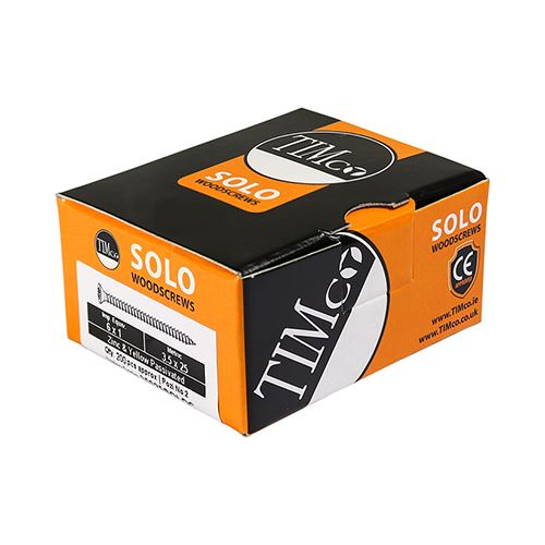 TIMCO Solo Woodscrew PZ3 CSK ZYP 6.0 x 200 Gold Pack 100