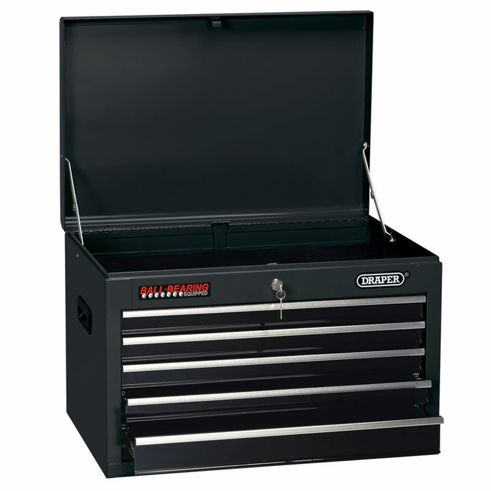 35737 Draper Tool Chest, 5 Drawer, 26 , Black TC5D/BK Tool Chests Professional Trade DIY Workshop Garage Use