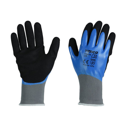 TIMCO Waterproof Glove Nitrile Foam Large Pack 1