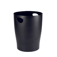 Contour Waste Paper Bin Black