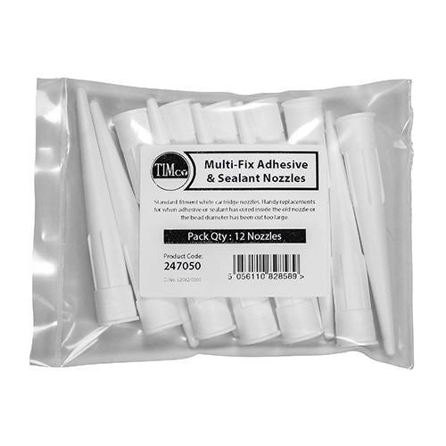 TIMCO Adhesive & Sealant Nozzles nan To fit 290/300ml Pack 12.0
