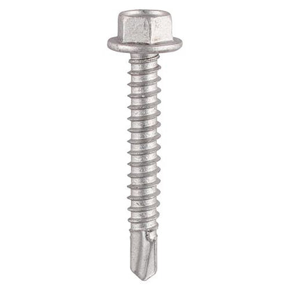 TIMCO Hex Screw S/DRILL No3 EXT 5.5 x 38 Silver Pack 100