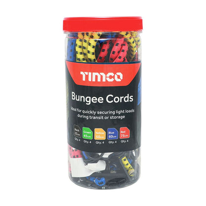 TIMCO Mixed Set Bungee Cord - 20 Pcs 20pcs Pack 20