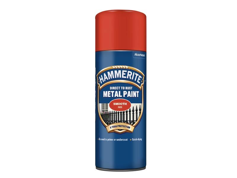 Hammerite 5092967 Direct to Rust Smooth Finish Aerosol Red 400ml