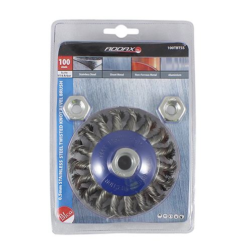 TIMCO Grinder Twist SS Bevel Brush 100mm Pack 1