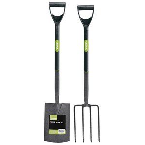 Draper CARBON FORK & SPADE SET 83971 Carbon Steel Garden Fork and Spade Set