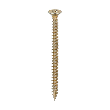 TIMCO Classic Screw PZ2 CSK ZYP 5.0 x 70 Gold Pack 200