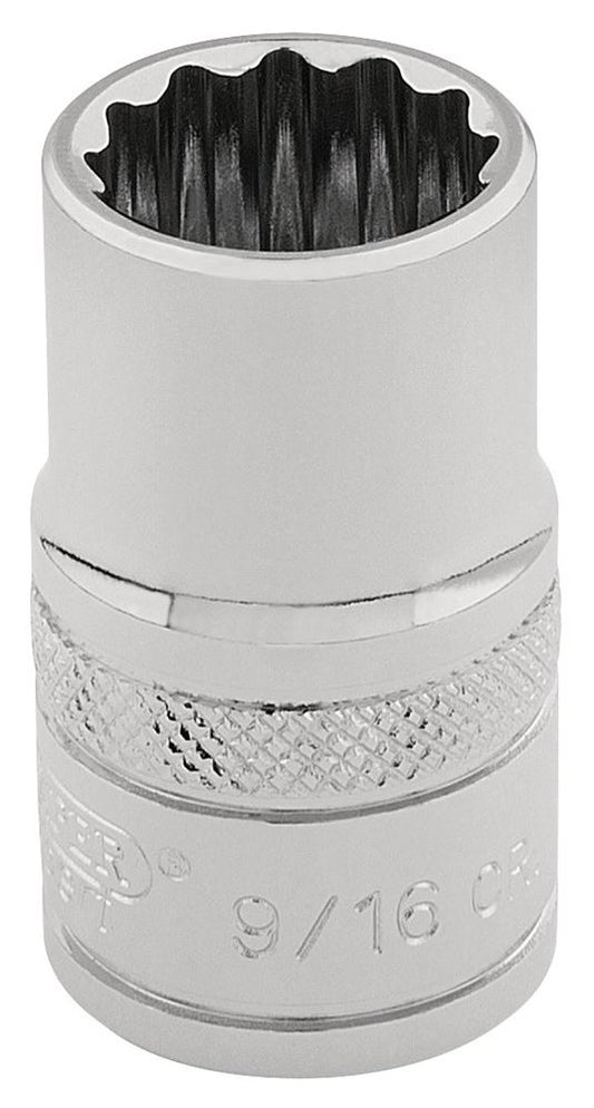 49457 Draper Expert Expert HI-TORQ 12 Point Socket, 3/8 Sq. Dr., 9/16 D-AF 3/8 Sockets Professional Trade DIY Workshop Garage Use